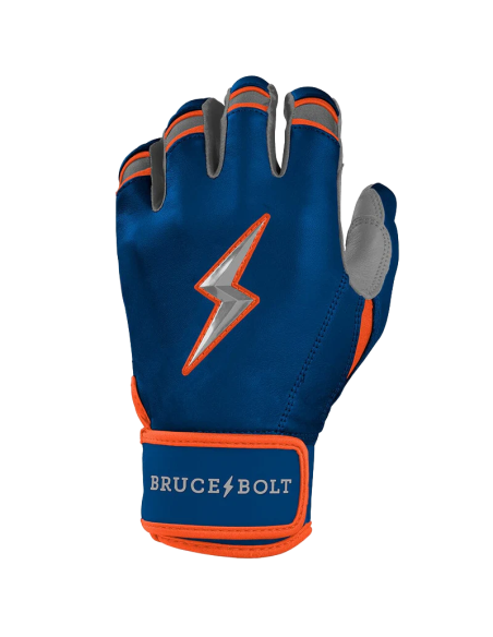 BRUCE BOLT Brandon Nimmo Signatur Serie kurze Stulpe Batting Handschuhe - blau - L